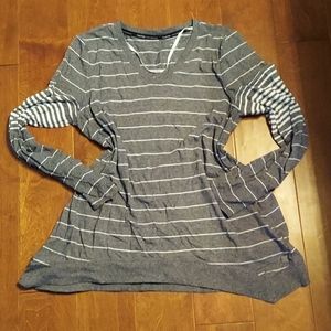 Calvin Klein Striped Grey Tunic Performance ~ XL